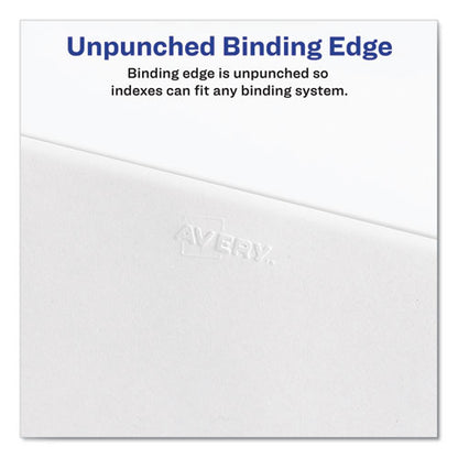 Preprinted Legal Exhibit Side Tab Index Dividers, Allstate Style, 10-tab, 24, 11 X 8.5, White, 25/pack
