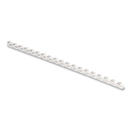 Plastic Comb Bindings, 5/16" Diameter, 40 Sheet Capacity, White, 100/pack