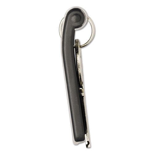 Key Tags For Locking Key Cabinets, Plastic, 1.13 X 2.75, Black, 6/pack