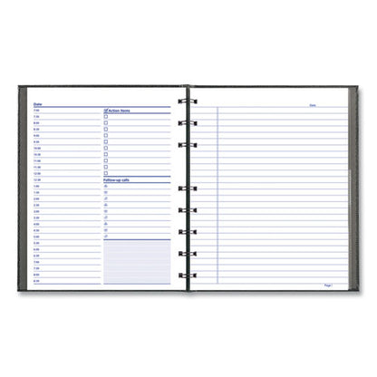 Notepro Undated Daily Planner, 9.25 X 7.25, Black Cover, Undated