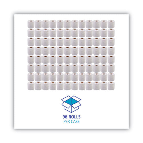 2-ply Toilet Tissue, Standard, Septic Safe, White, 4 X 3, 500 Sheets/roll, 96 Rolls/carton