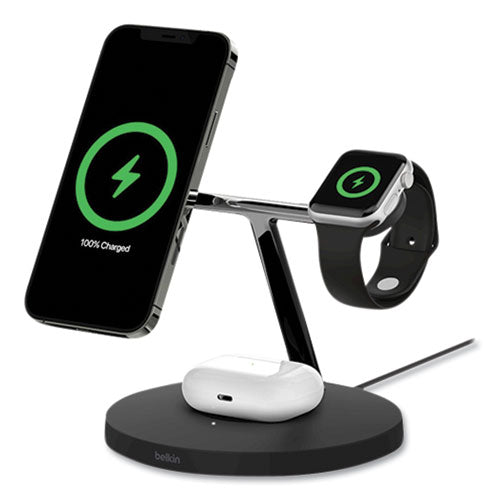 Boost Charge Pro 3-in-1 Wireless Charger, 15 W, Black