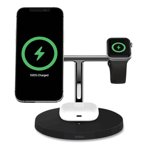 Boost Charge Pro 3-in-1 Wireless Charger, 15 W, Black