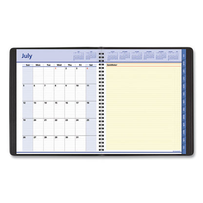 Quicknotes Weekly/monthly Planner, 10 X 8, Black Cover, 13-month (july To July): 2023 To 2024