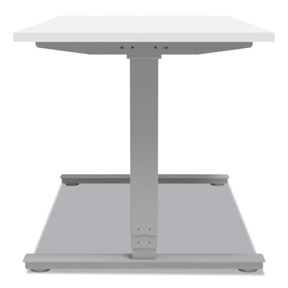 Essentials Electric Sit-stand Desk, 55.1" X 27.5" X 25.9" To 51.5", White/aluminum