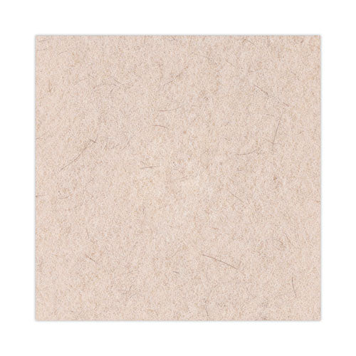 Natural Hog Hair Burnishing Floor Pads, 20" Diameter, Tan, 5/carton