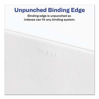 Preprinted Legal Exhibit Side Tab Index Dividers, Avery Style, 26-tab, 76 To 100, 11 X 8.5, White, 1 Set