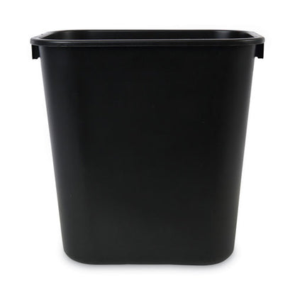 Soft-sided Wastebasket, 14 Qt, Plastic, Black