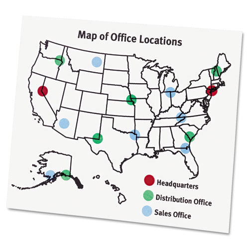 Handwrite-only Self-adhesive "see Through" Removable Round Color Dots, 0.25" Dia, Assorted, 216/sheet, 4 Sheets/pack, (5796)