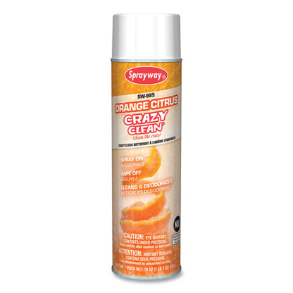 Orange Citrus Crazy Clean, Orange Scent, 19 Oz Aerosol Spray, Dozen