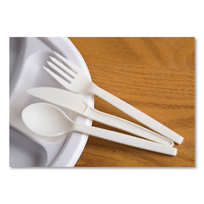 Ecosense Renewable Plant Starch Cutlery, Spoon, 7", 50/pack, 20 Packs/carton
