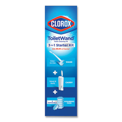 Toiletwand Disposable Toilet Cleaning System: Handle, Caddy And Refills, White