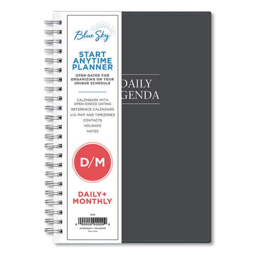 Passages Non-dated Perpetual Daily Planner, 8.5 X 5.5, Black Cover, 60-month (jan To Dec): 2021 To 2025