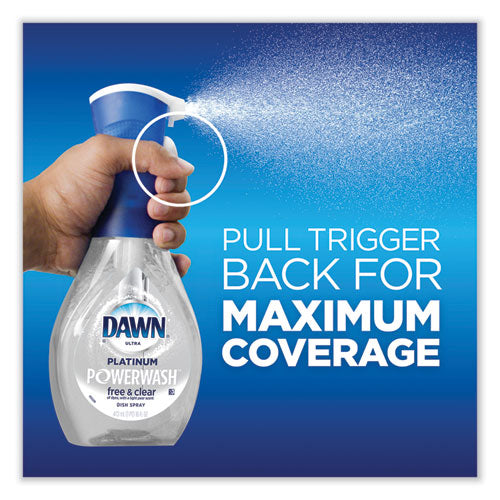 Platinum Powerwash Dish Spray, Free & Clear, Unscented, 16 Oz Spray Bottle