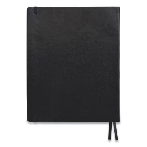 Flexible-cover Business Journal, 1 Subject, Dotted Rule, Black Cover, 10 X 8, 128 Sheets