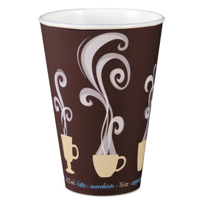 Thermoguard Insulated Paper Hot Cups, 8 Oz, White Sustainable Forest Print, 40/pack