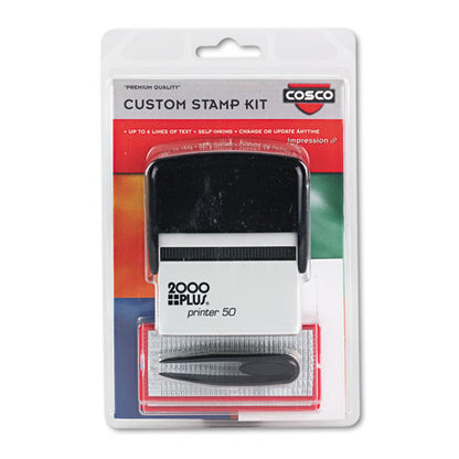 Create-a-stamp One-color Address Kit, Custom Message, Black