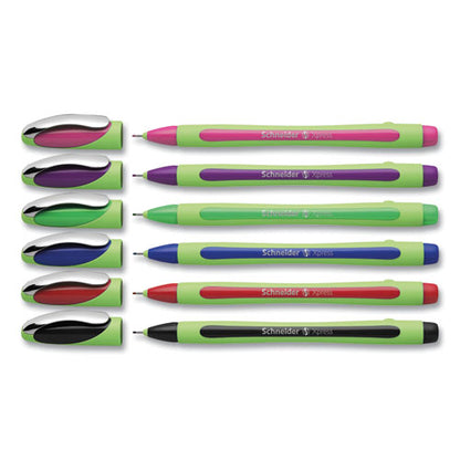 Xpress Fineliner Pen, Stick, Fine 0.8 Mm, Assorted Ink And Barrel Colors, 6/pack
