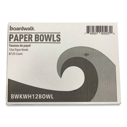 Paper Dinnerware, Bowl, 12 Oz, White, 1,000/carton