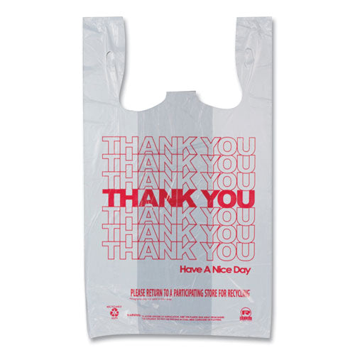 Thank You Bags, 11.5" X 20" X 20", Red/white, 775/carton