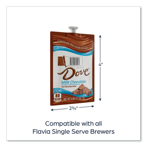 Dove Hot Chocolate Freshpack, Milk Chocolate, 0.66 Oz Pouch, 72/carton