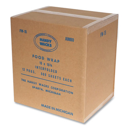 Interfolded Food Wrap, 10.75 X 15, 500 Box, 12 Boxes/carton