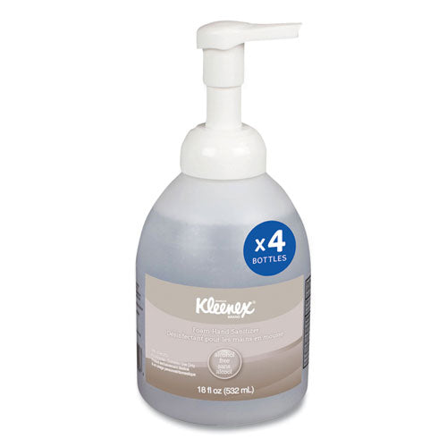 Alcohol-free Foam Hand Sanitizer, 18 Oz Pump Bottle, Fragrance-free, 4/carton