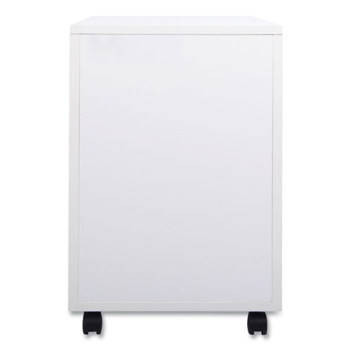 Essentials Mobile Pedestal File, Left Or Right, 3-drawers: Box/box/file, Legal/letter, White, 15.6" X 21.3" X 24.3"