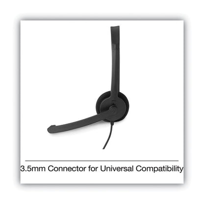 Mono Headset With Microphone And In-line Remote, Black