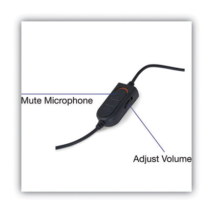 Mono Headset With Microphone And In-line Remote, Black