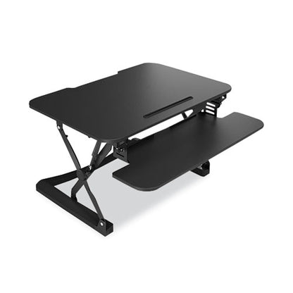 Adjustable Sit/stand Workstation Riser, 35" X 32" X 5.9" To 19.6", Black