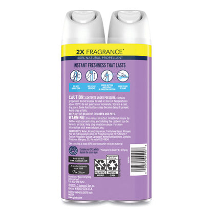 Air Freshener, Lavender & Vanilla, Scent, 8.3 Oz Aerosol Spray, 2/pack, 3 Packs/carton