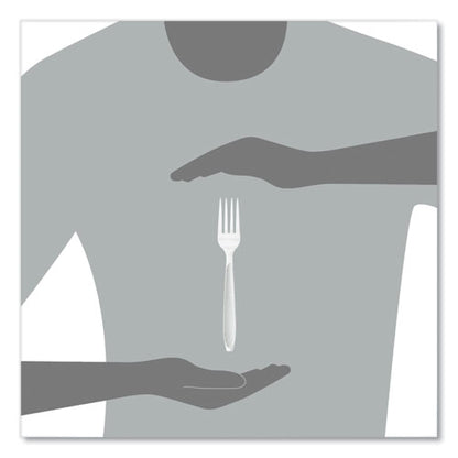 Impress Heavyweight Full-length Polystyrene Cutlery, Fork, White, 100/box