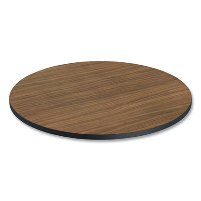 Reversible Laminate Table Top, Round, 35.5" Diameter, Espresso/walnut