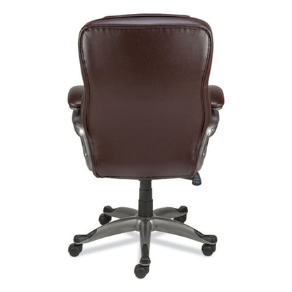 Alera Birns Series High-back Task Chair, Supports Up To 250 Lb, 18.11" To 22.05" Seat Height, Brown Seat/back, Chrome Base