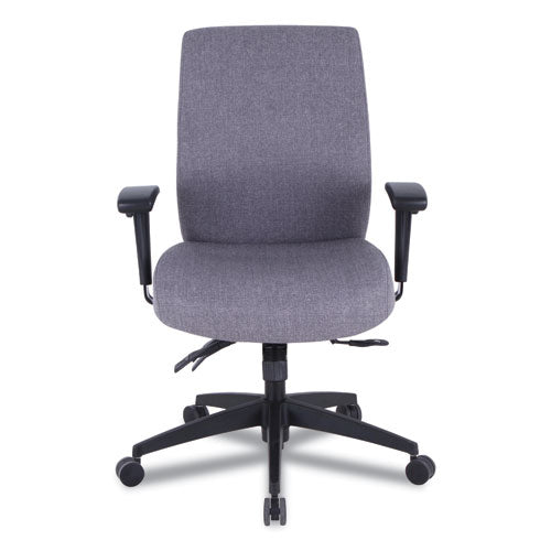 Alera Wrigley Series 24/7 High Performance Mid-back Multifunction Task Chair, Supports Up To 275 Lb, Gray, Black Base