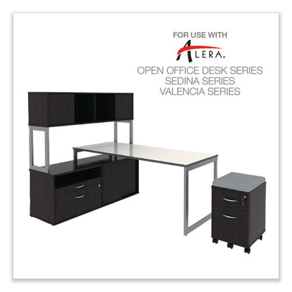 Alera Open Office Desk Series Low File Cabinet Credenza, 2-drawer: Pencil/file,legal/letter,1 Shelf,espresso,29.5x19.13x22.88