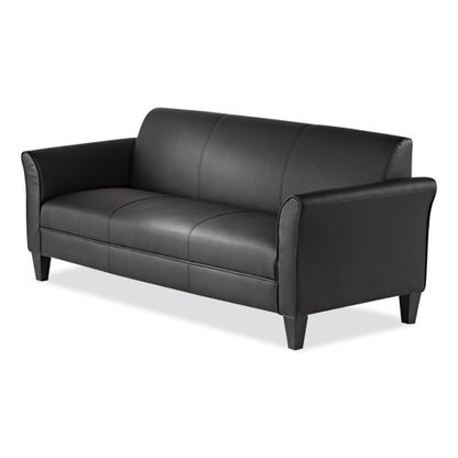 Alera Reception Lounge Furniture, 3-cushion Sofa, 77w X 31.5d X 32h, Black