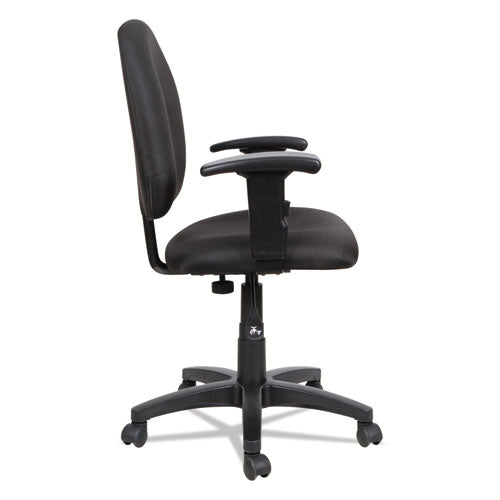 Alera Essentia Series Swivel Task Chair With Adjustable Arms, Supports Up To 275 Lb, 17.71" To 22.44" Seat Height, Black