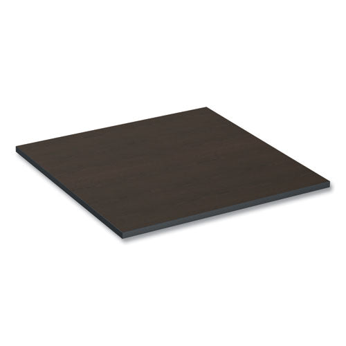 Reversible Laminate Table Top, Square, 35.38w X 35.38d, Espresso/walnut