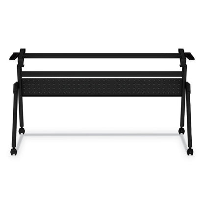 Flip And Nest Table Base, 55.88w X 23.63d X 28.5h, Black