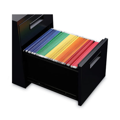 File Pedestal, Left Or Right, 2-drawers: Box/file, Legal/letter, Black, 14.96" X 19.29" X 21.65"