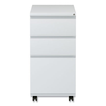 File Pedestal With Full-length Pull, Left/right, 3-drawers: Box/box/file, Legal/letter, Light Gray, 14.96" X 19.29" X 27.75"