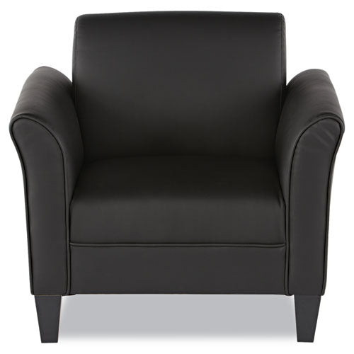 Alera Reception Lounge Sofa Series Club Chair, 35.43" X 30.7" X 32.28", Black Seat, Black Back, Black Base