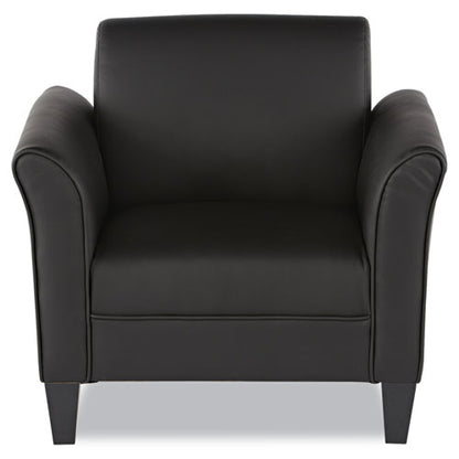 Alera Reception Lounge Sofa Series Club Chair, 35.43" X 30.7" X 32.28", Black Seat, Black Back, Black Base