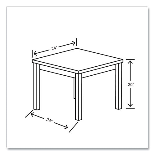 80000 Series Laminate Occasional Corner Table, 24d X 24w X 20h, Kingswood Walnut