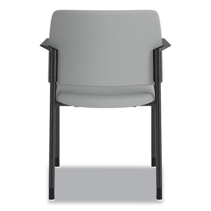 Accommodate Series Guest Chair With Arms, Vinyl Upholstery, 23.5" X 22.25" X 32", Flint Seat/back, Charblack Legs, 2/carton