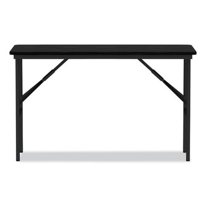 Wood Folding Table, Rectangular, 48w X 23.88d X 29h, Black