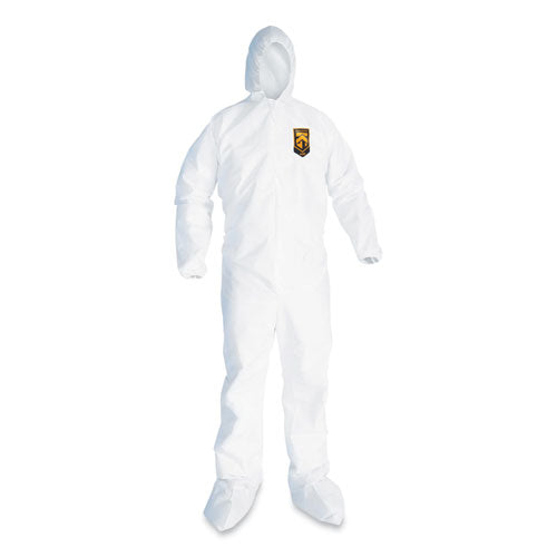 A20 Breathable Particle Protection Coveralls, Elastic Back, Hood And Boots, 4x-large, White, 20/carton