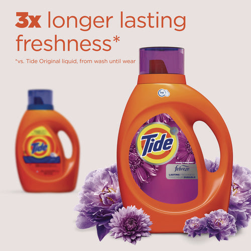 Plus Febreze Liquid Laundry Detergent, Spring And Renewal, 84 Oz Bottle